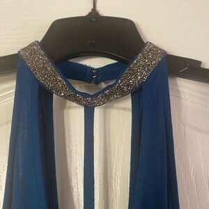 Express Vintage Deep Blue Knit Top